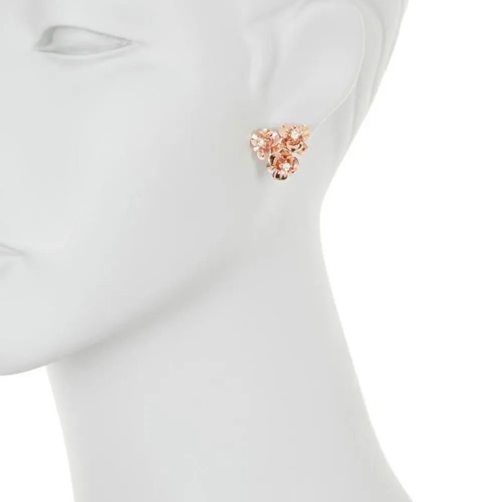 NWT Kate Spade flower cluster studs rosegold earrings F1